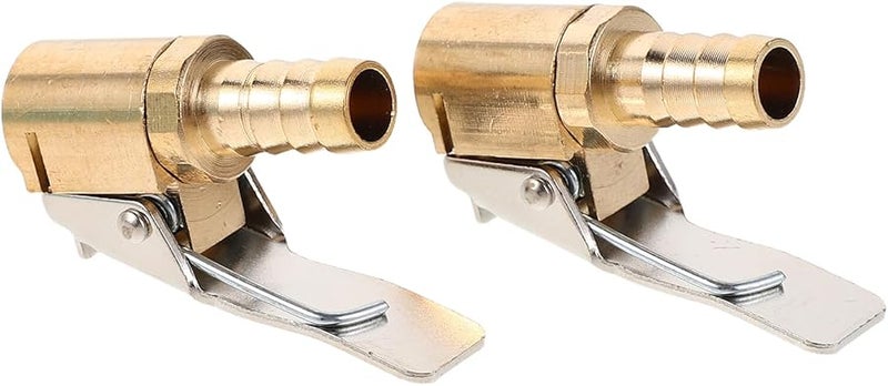 2Pcs Quick Connect Tire Air Chuck Adapter Brass Valve Nozzle For Car Bike Motorcycle - Image 1